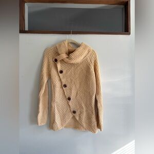 Cozy Cream Button-Up Sweater
